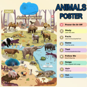 Ages 1-6 | Interactive Talking Wall Map Toy for Toddlers & Preschoolers - Educational Language Learning Toy - Alphabet Wall Chart - Image 2