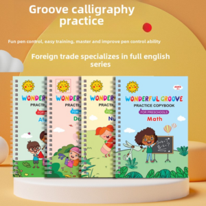 Groove English Calligraphy Practice Book - Fun and Easy Pen Control Training to Master Writing Skills, Perfect for Beginners and Kids