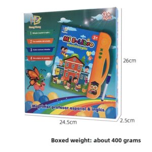 English & Spanish Bilingual Finger Touch Audio Toys for Kids with 155 Sight Words+ 68 Fun Quiz Questions! - Educational Language Learning Toy-Talking Toy - Image 7
