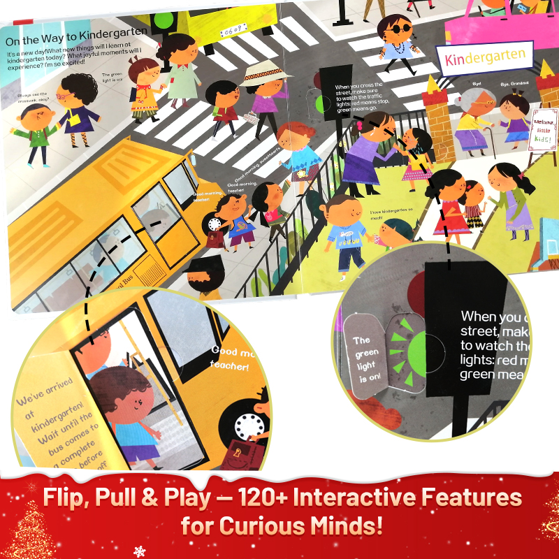 THE CHILD SAFETY BUNDLE – 3 Interactive Flip-Flap Educational Toys for Kids Ages 1–6 | Early Learning Montessori Set on Safety, Manners & Life Skills | Preschool Readiness Toy Gift for Toddlers & Kindergarten Kids - Image 3