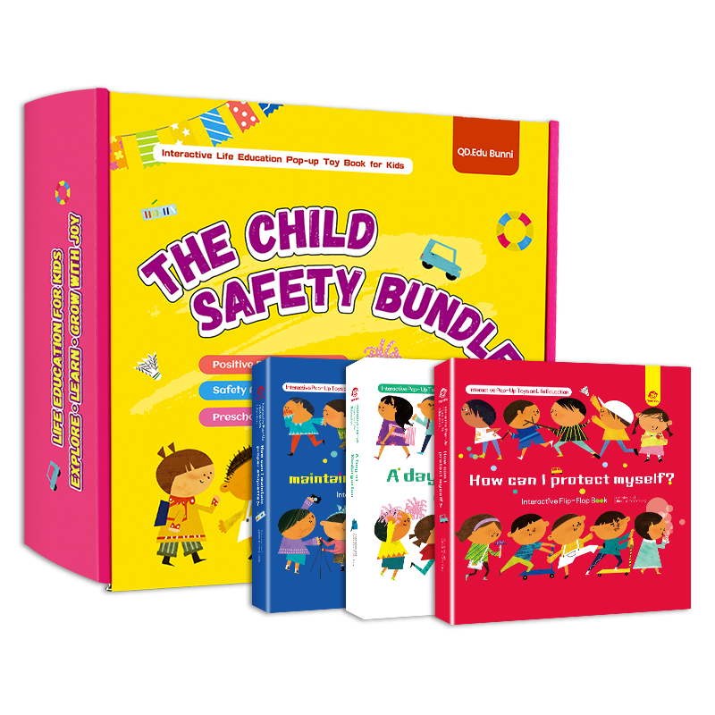 THE CHILD SAFETY BUNDLE – 3 Interactive Flip-Flap Educational Toys for Kids Ages 1–6 | Early Learning Montessori Set on Safety, Manners & Life Skills | Preschool Readiness Toy Gift for Toddlers & Kindergarten Kids - Image 6