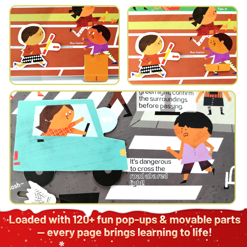 THE CHILD SAFETY BUNDLE – 3 Interactive Flip-Flap Educational Toys for Kids Ages 1–6 | Early Learning Montessori Set on Safety, Manners & Life Skills | Preschool Readiness Toy Gift for Toddlers & Kindergarten Kids - Image 4