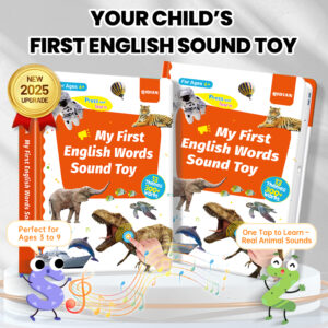My First English Words Sound Book – 2025 Upgraded | 1–6 Years | 300+ Words · 13 Learning Themes | Talking Book · Interactive Educational Toy · Montessori Learning for Toddlers & Preschool Kids